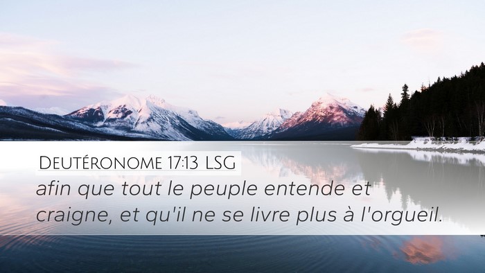 Deutéronome 17:13 LSG Bible Verse Image