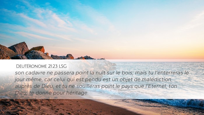 Deutéronome 21:23 LSG Bible Verse Image