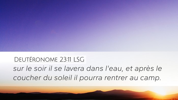 Deutéronome 23:11 LSG Bible Verse Image
