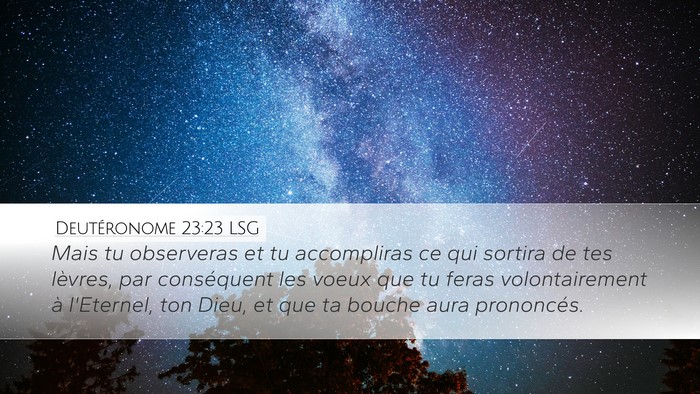 Deutéronome 23:23 LSG Bible Verse Image