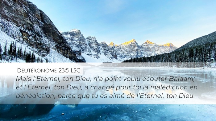 Deutéronome 23:5 LSG Bible Verse Image