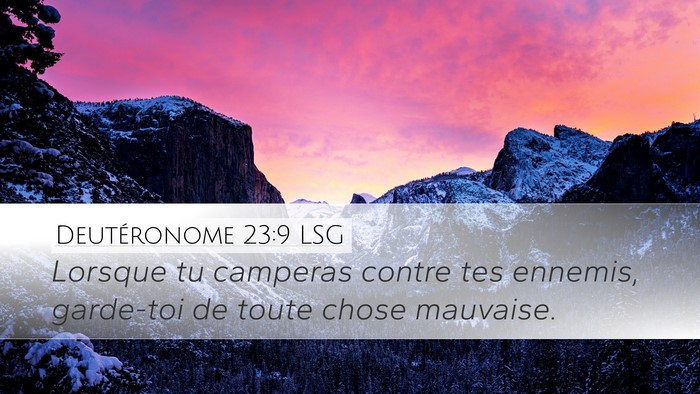 Deutéronome 23:9 LSG Bible Verse Image