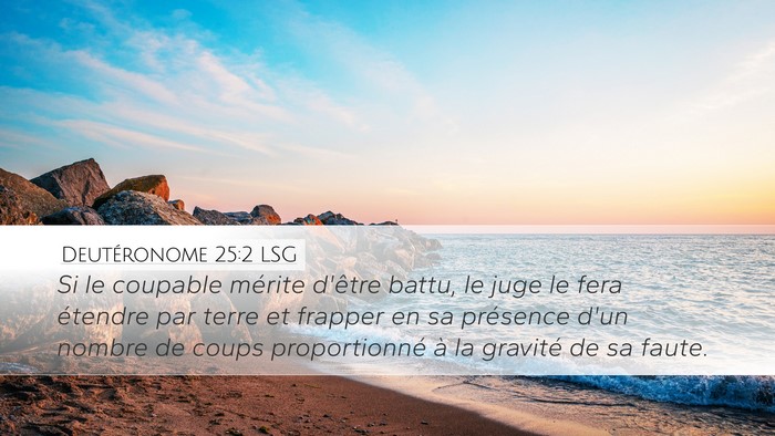 Deutéronome 25:2 LSG Bible Verse Image