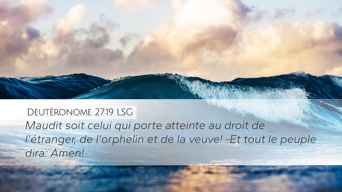 Deutéronome 27:19 LSG Bible Verse Image