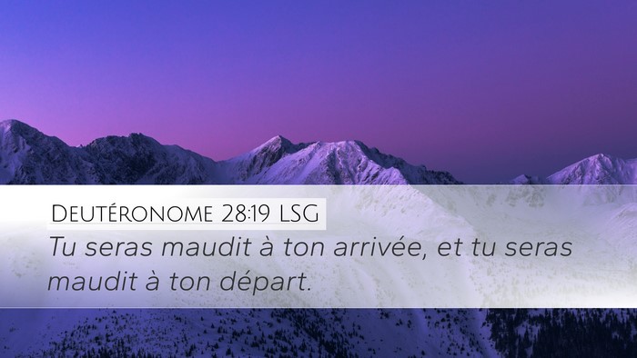 Deutéronome 28:19 LSG Bible Verse Image