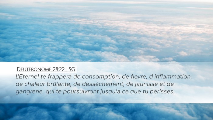 Deutéronome 28:22 LSG Bible Verse Image