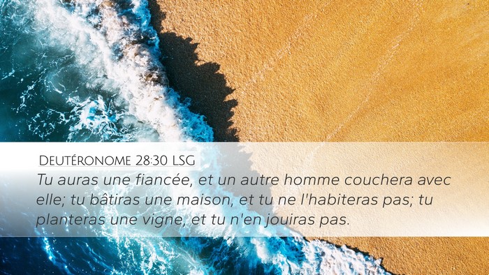 Deutéronome 28:30 LSG Bible Verse Image