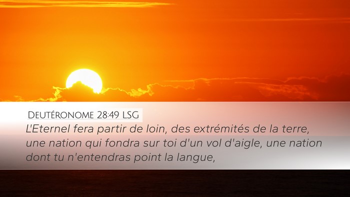 Deutéronome 28:49 LSG Bible Verse Image