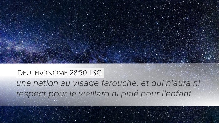 Deutéronome 28:50 LSG Bible Verse Image