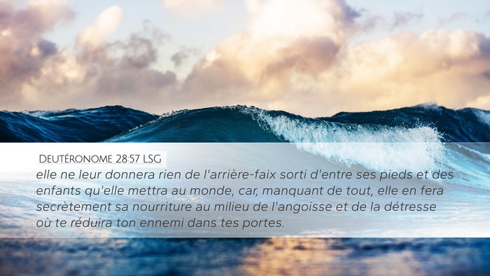 Deutéronome 28:57 LSG Bible Verse Image