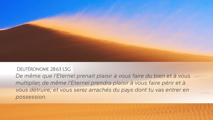 Deutéronome 28:63 LSG Bible Verse Image