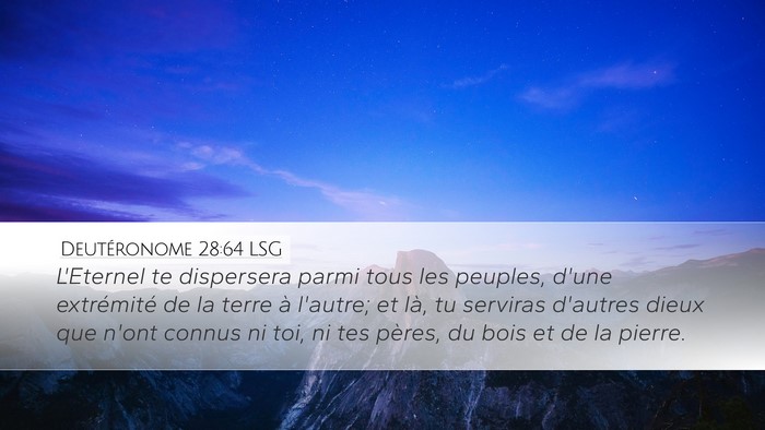 Deutéronome 28:64 LSG Bible Verse Image
