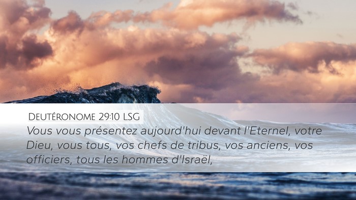 Deutéronome 29:10 LSG Bible Verse Image