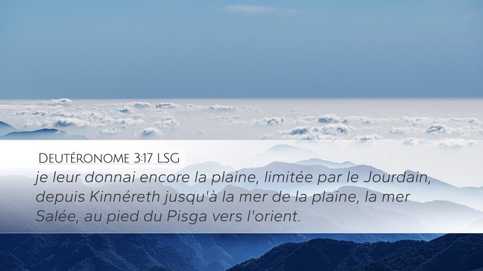 Deutéronome 3:17 LSG Bible Verse Image