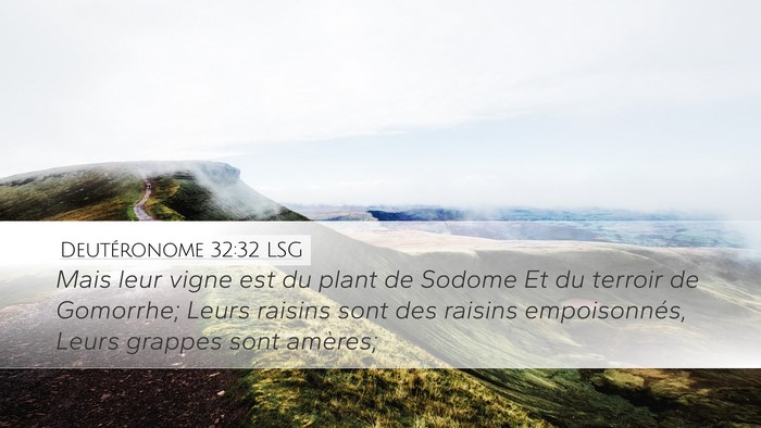 Deutéronome 32:32 LSG Bible Verse Image
