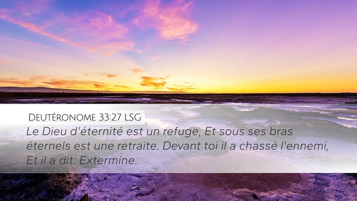 Deutéronome 33:27 LSG Bible Verse Image
