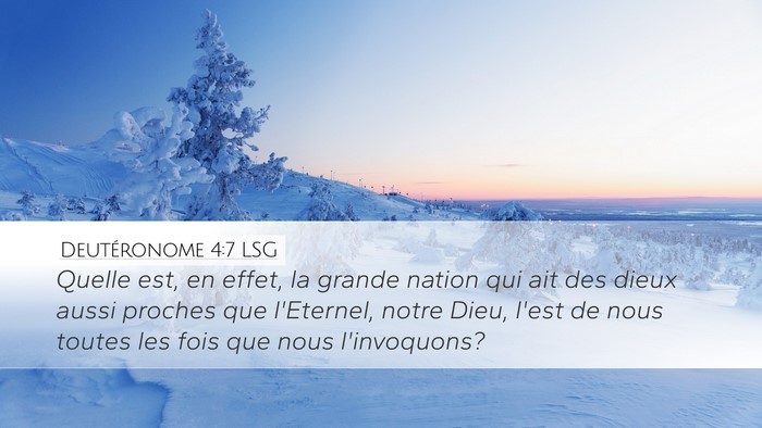 Deutéronome 4:7 LSG Bible Verse Image