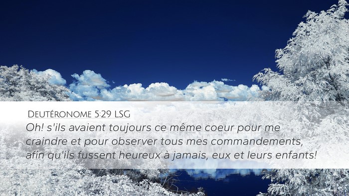 Deutéronome 5:29 LSG Bible Verse Image