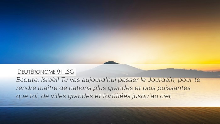 Deutéronome 9:1 LSG Bible Verse Image