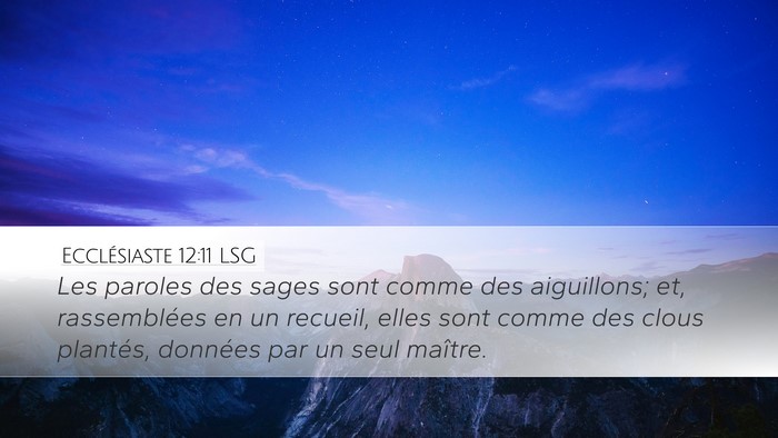 Ecclésiaste 12:11 LSG Bible Verse Image