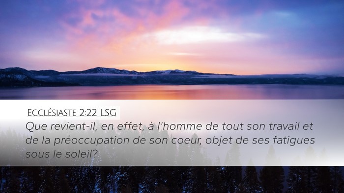 Ecclésiaste 2:22 LSG Bible Verse Image