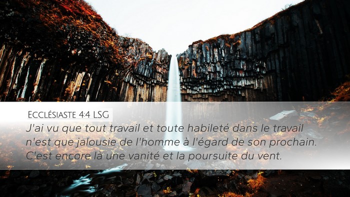 Ecclésiaste 4:4 LSG Bible Verse Image