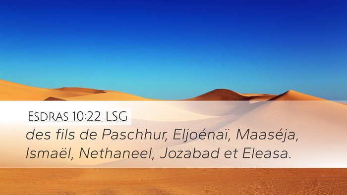 Esdras 10:22 LSG Bible Verse Image