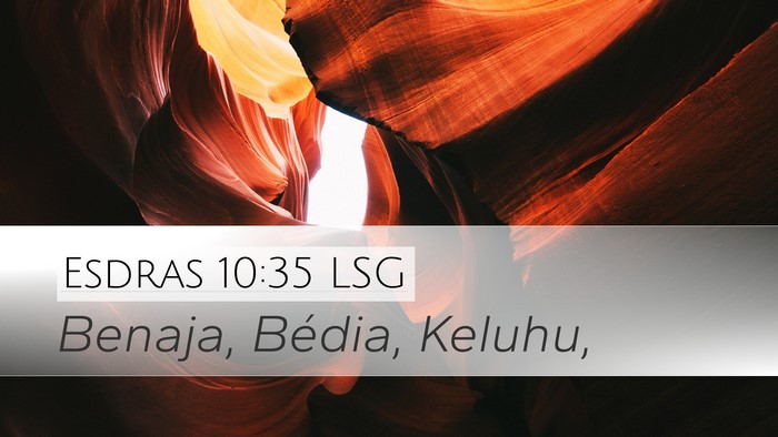 Esdras 10:35 LSG Desktop Wallpaper - Benaja, Bédia, - Desktop Bible Verse Wallpaper