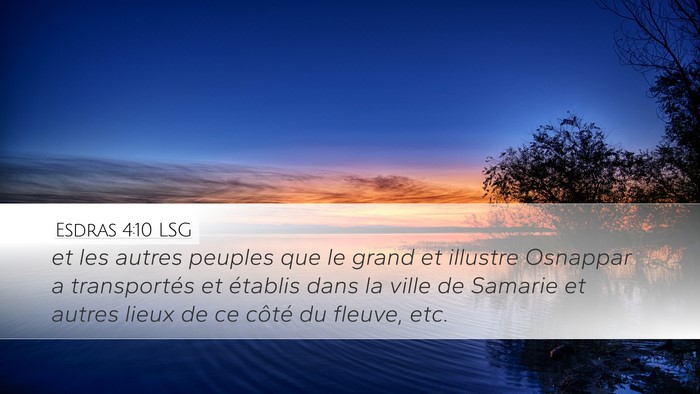 Esdras 4:10 LSG Bible Verse Image