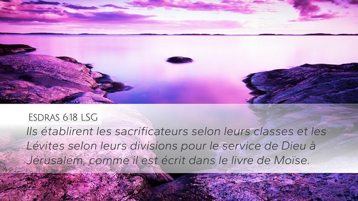 Esdras 6:18 LSG Bible Verse Image