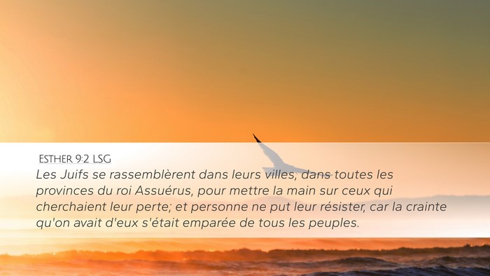 Esther 9:2 LSG Desktop Wallpaper - Les Juifs se rassemblèrent dans leurs villes, - Desktop Bible Verse Wallpaper