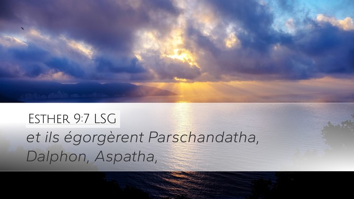 Esther 9:7 LSG Bible Verse Image