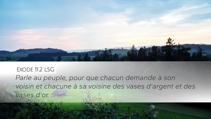 Exode 11:2 LSG Desktop Wallpaper - Parle au peuple, pour que chacun demande à son - Desktop Bible Verse Wallpaper