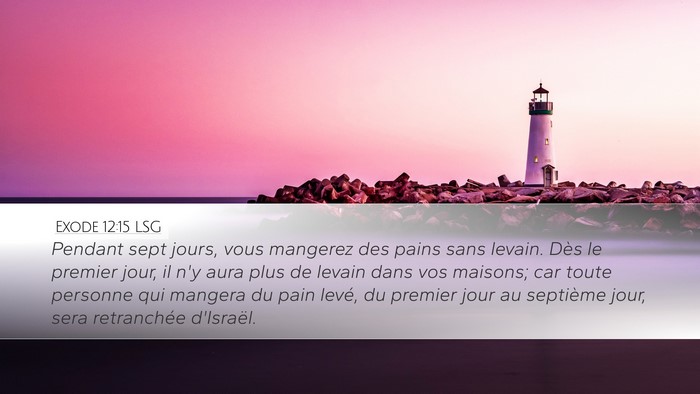 Exode 12:15 LSG Bible Verse Image