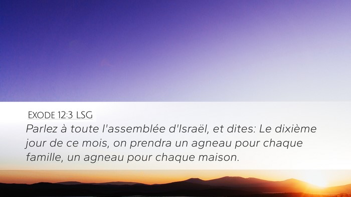 Exode 12:3 LSG Bible Verse Image