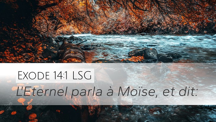 Exode 14:1 LSG Bible Verse Image