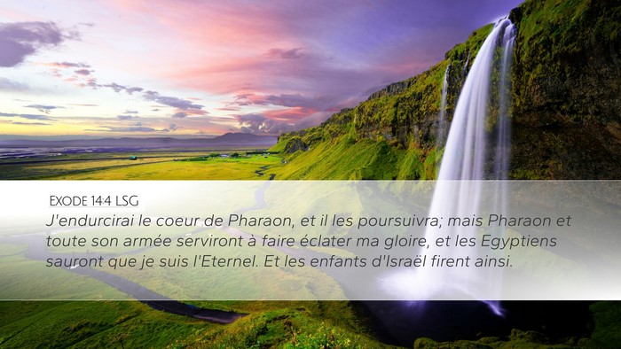 Exode 14:4 LSG Bible Verse Image