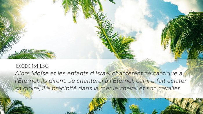 Exode 15:1 LSG Bible Verse Image