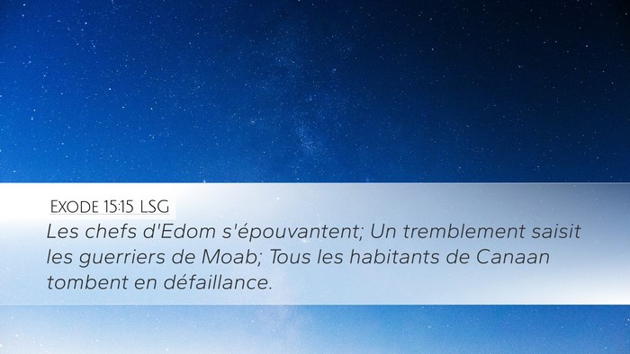 Exode 15:15 LSG Bible Verse Image