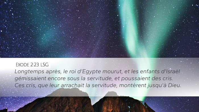 Exode 2:23 LSG Bible Verse Image