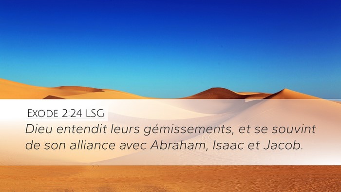 Exode 2:24 LSG Bible Verse Image