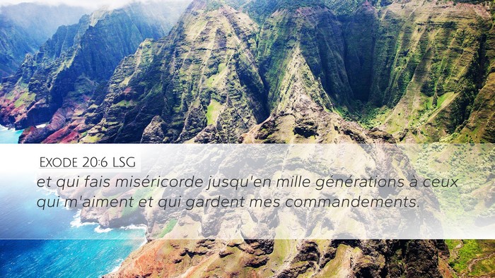 Exode 20:6 LSG Bible Verse Image