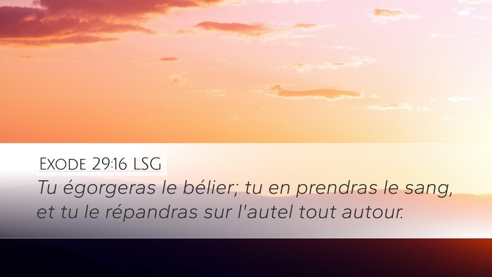 Exode 29:16 LSG Bible Verse Image