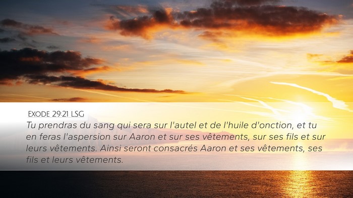 Exode 29:21 LSG Bible Verse Image