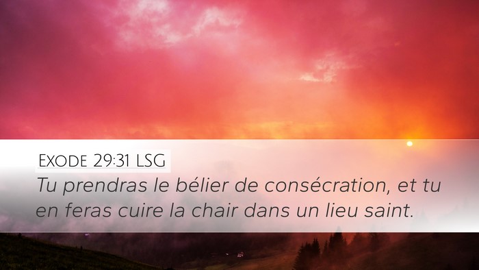 Exode 29:31 LSG Bible Verse Image