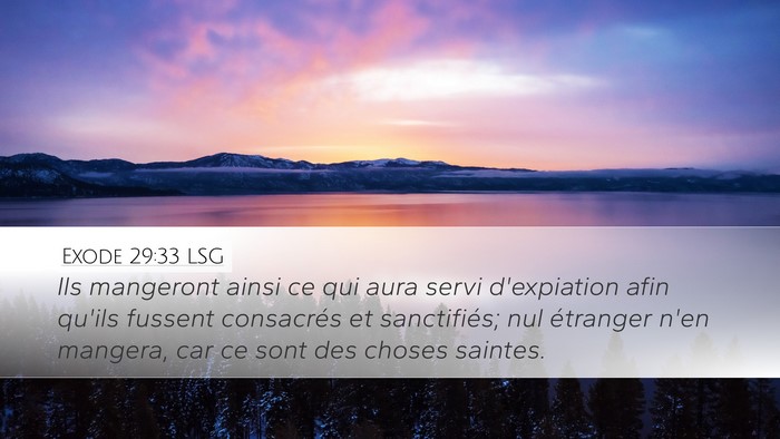 Exode 29:33 LSG Bible Verse Image