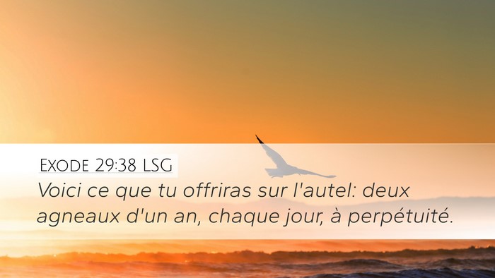 Exode 29:38 LSG Bible Verse Image