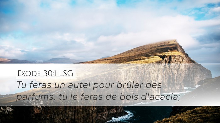 Exode 30:1 LSG Bible Verse Image