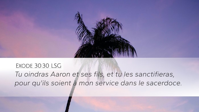 Exode 30:30 LSG Bible Verse Image