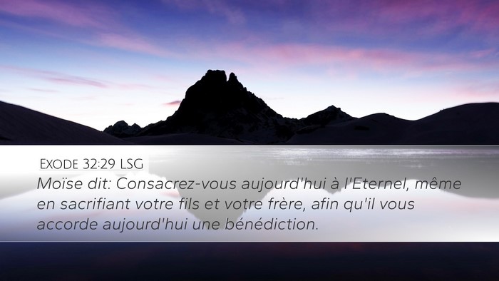Exode 32:29 LSG Bible Verse Image
